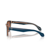 Occhiali da sole Giorgio Armani AR8207 608513 top blue / transparent brown - anteprima prodotto 3/4
