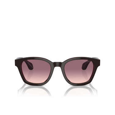 Giorgio Armani AR8207 Sunglasses 60888D top brown / transparent pink - front view