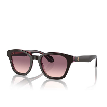 Giorgio Armani AR8207 Sunglasses 60888D top brown / transparent pink - three-quarters view
