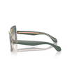 Occhiali da sole Giorgio Armani AR8208U 60762C top sage green / transparent pink - anteprima prodotto 3/4