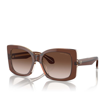 Giorgio Armani AR8208U Sonnenbrillen 609013 top transparent brown / honey - Dreiviertelansicht