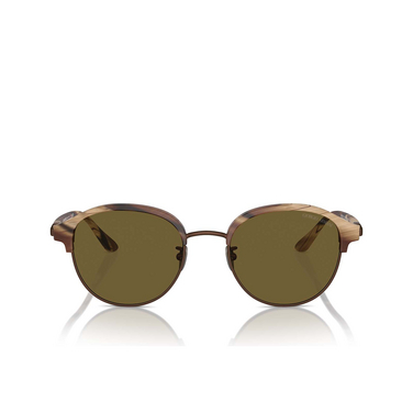 Giorgio Armani AR8215 Sunglasses 606573 matte brown horn - front view