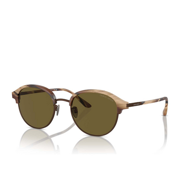 Giorgio Armani AR8215 Sunglasses 606573 matte brown horn - three-quarters view