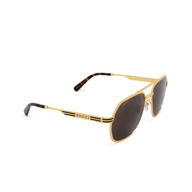 Gafas de sol Gucci GG0981S 001 gold - Vista tres cuartos