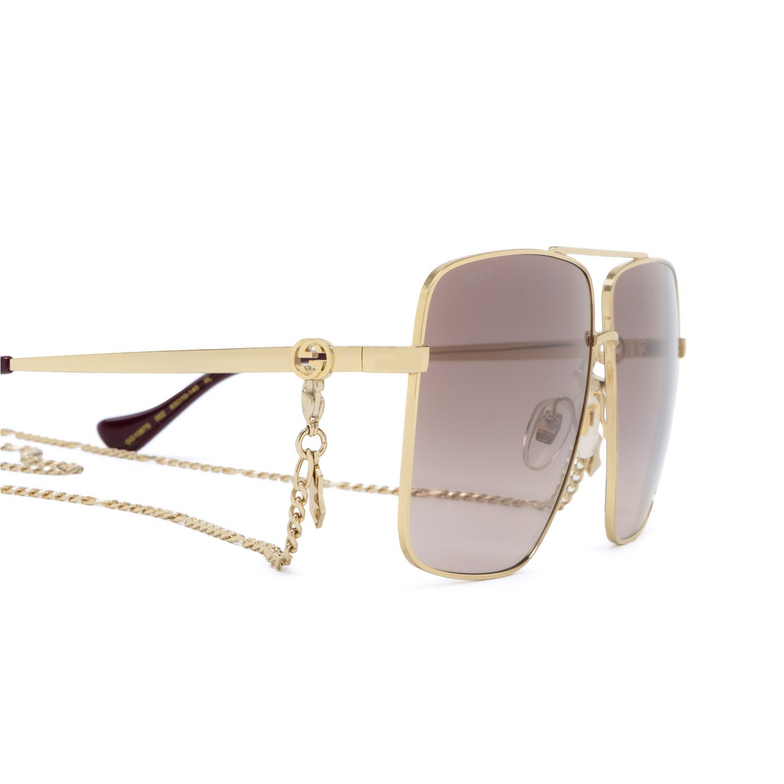 Gafas de sol Gucci GG1087S 002 gold - 3/5