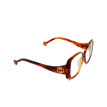 Gucci GG1236OA Korrektionsbrillen 002 havana - Dreiviertelansicht