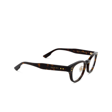 Gucci GG1470OJ Eyeglasses 002 havana - three-quarters view