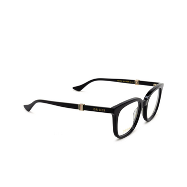 Gucci GG1497O Eyeglasses 001 black - three-quarters view