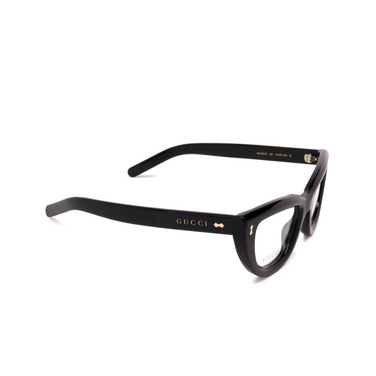 Gucci GG1521O Eyeglasses 001 black - three-quarters view