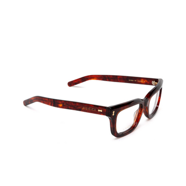 Gucci GG1522O Korrektionsbrillen 007 havana - Dreiviertelansicht