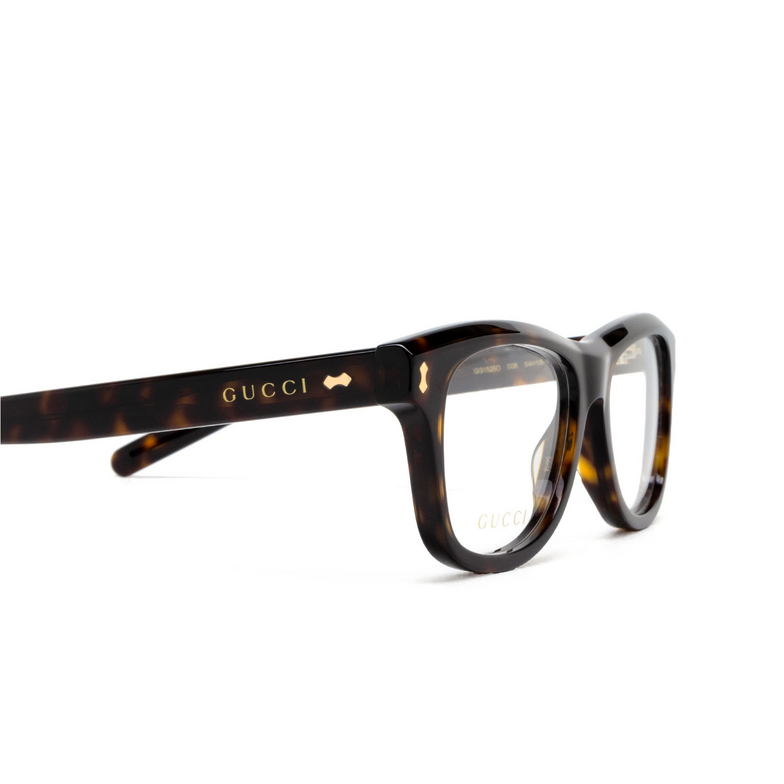 Gucci GG1526O Eyeglasses 006 havana - 3/4