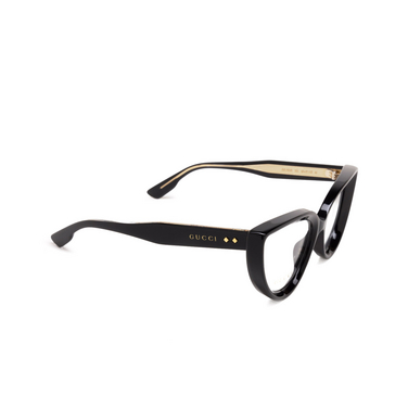 Gucci GG1530O Eyeglasses 001 black - three-quarters view