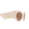 Occhiali da sole Gucci GG1544S 004 ivory - anteprima prodotto 3/4