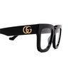 Occhiali da vista Gucci GG1549O 001 black - anteprima prodotto 3/4