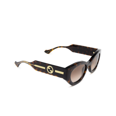 Gucci GG1553S Sunglasses 002 havana - three-quarters view