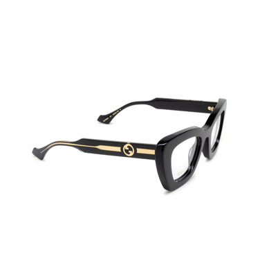 Gucci GG1555O Eyeglasses 001 black - three-quarters view