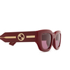 Gucci GG1558SK Sunglasses 005 burgundy - product thumbnail 3/4