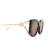 Lunettes de soleil Gucci GG1566S 002 havana - Vignette du produit 3/4