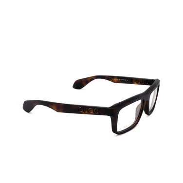 Gucci GG1572O Korrektionsbrillen 002 havana - Dreiviertelansicht
