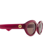 Gafas de sol Gucci GG1579S 004 fuchsia - Miniatura del producto 3/4