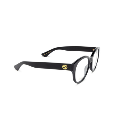 Gucci GG1580O Eyeglasses 001 black - three-quarters view