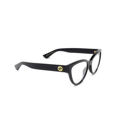 Gucci GG1581O Korrektionsbrillen 001 black - Dreiviertelansicht
