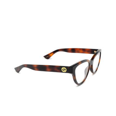Gucci GG1581O Korrektionsbrillen 002 havana - Dreiviertelansicht