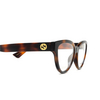 Occhiali da vista Gucci GG1581O 002 havana - anteprima prodotto 3/4