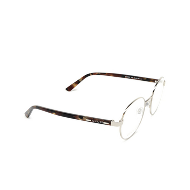 Gucci GG1585O Eyeglasses 002 silver - three-quarters view