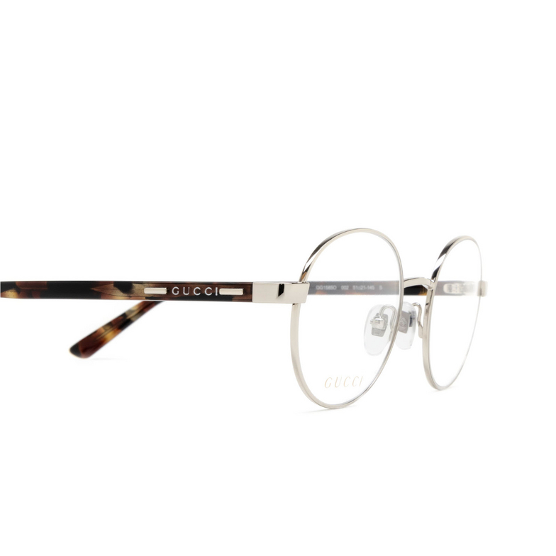 Occhiali da vista Gucci GG1585O 002 silver - 3/4