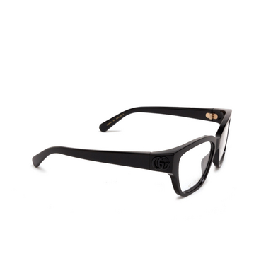 Gucci GG1597O Eyeglasses 001 black - three-quarters view