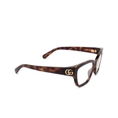 Gucci GG1597O Eyeglasses 002 havana - three-quarters view