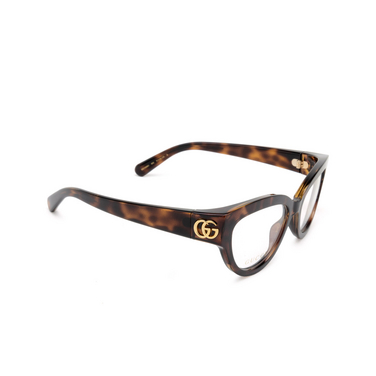 Gucci GG1598O Eyeglasses 002 havana - three-quarters view
