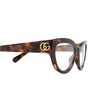 Occhiali da vista Gucci GG1598O 002 havana - anteprima prodotto 3/4