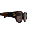 Occhiali da sole Gucci GG1599SA 002 havana - anteprima prodotto 3/4