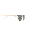 Lunettes de soleil Gucci GG1603S 001 gold - Vignette du produit 3/4