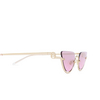 Lunettes de soleil Gucci GG1603S 003 gold - Vignette du produit 3/4