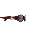 Lunettes de soleil Gucci GG1660S 006 burgundy - Vignette du produit 3/4