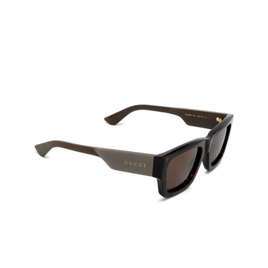 Gucci GG1668S Sunglasses 005 havana - three-quarters view