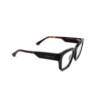 Gucci GG1669O Eyeglasses 005 black - three-quarters view