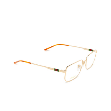 Gafas graduadas Gucci GG1678O 005 gold - Vista tres cuartos