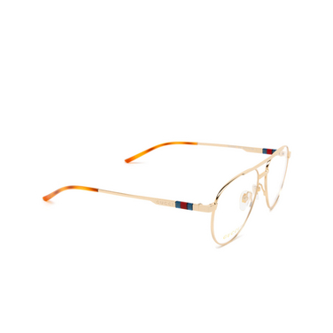 Gafas graduadas Gucci GG1679O 002 gold - Vista tres cuartos