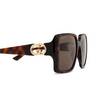 Occhiali da sole Gucci GG1692S 002 havana - anteprima prodotto 3/4