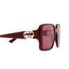 Gafas de sol Gucci GG1692S 005 burgundy - Miniatura del producto 3/4