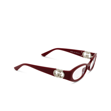 Gafas graduadas Gucci GG1693O 004 burgundy - Vista tres cuartos