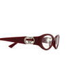 Occhiali da vista Gucci GG1693O 004 burgundy - anteprima prodotto 3/4