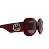 Lunettes de soleil Gucci GG1695S 004 burgundy - Vignette du produit 3/4