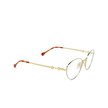 Gucci GG1699O Eyeglasses 002 gold - three-quarters view