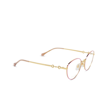 Gucci GG1699O Eyeglasses 003 gold - three-quarters view