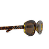 Occhiali da sole Gucci GG1719S 002 havana - anteprima prodotto 3/4